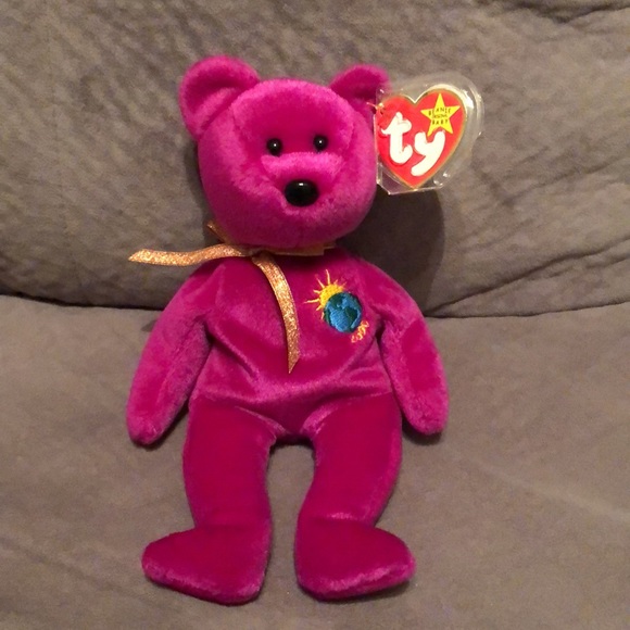 Peace, Millenium,, and 1999 Signature Bears With Case- Beanie Babies Set of 3 - Picture 10 of 15